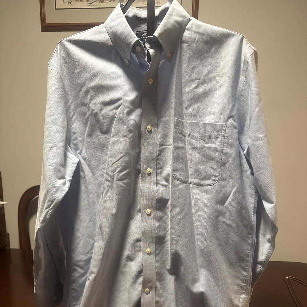 Lands End Casual Button Down Shirt Shirt 15 1/2, 32